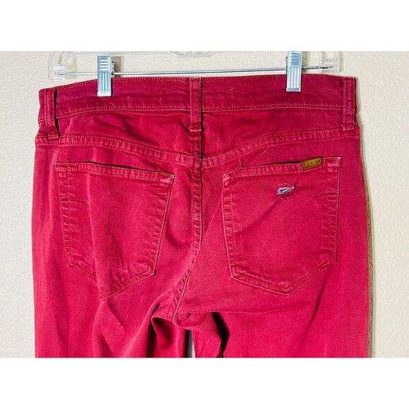 Joe's Jeans Maroon Denim Straight and Narrow Jeans 29 Waist Womens 8 - Picture 5 of 10